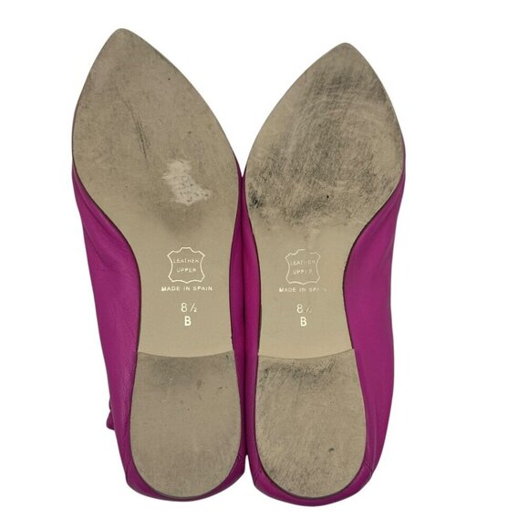 French Sole New York FS/NY hot pink leather Claudia Heart Ballet Flats size 8.5 - Picture 13 of 14
